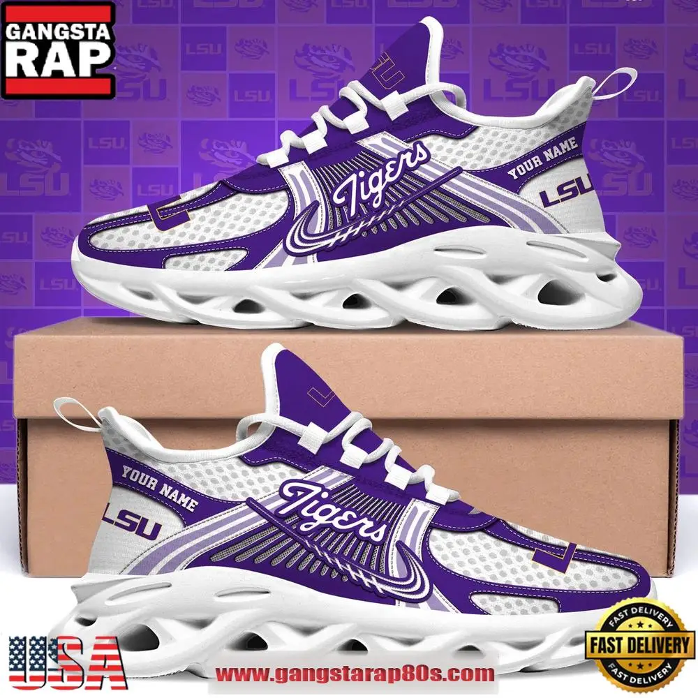 LSU TIGERS Personalized Clunky Sneaker Max Soul Shoes