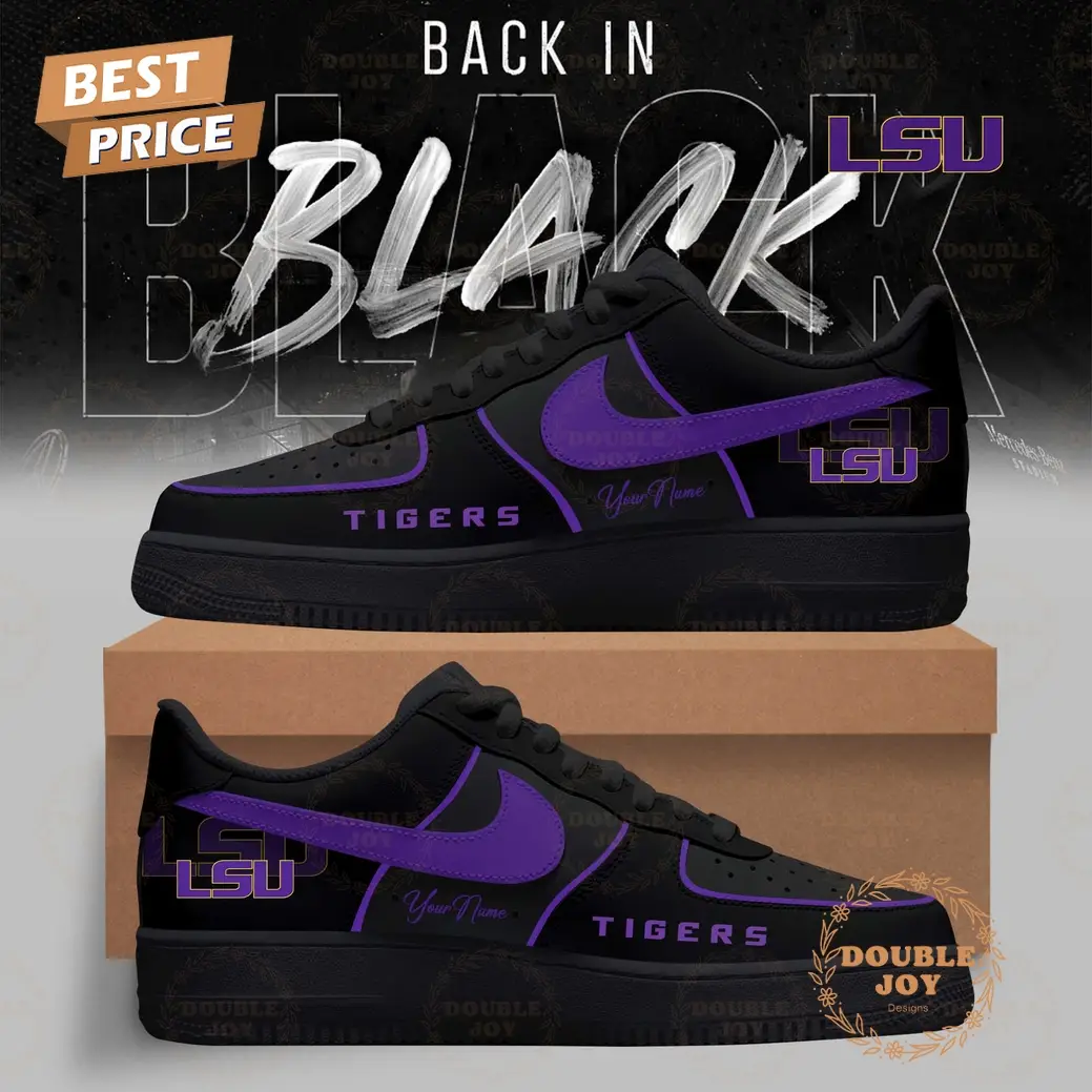 LSU Tigers x Back In Black Custom Name 2025 Air Force 1 Sneakers