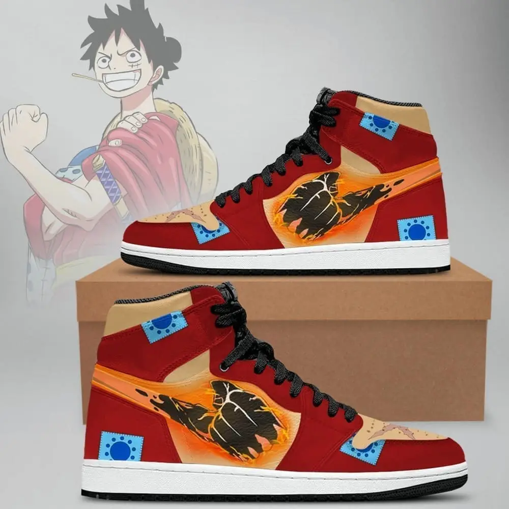Luffy One Piece Air Jordan 1 High Top Shoes SMLOPA3