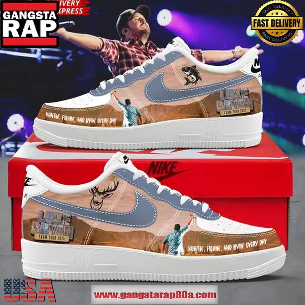 Luke Bryan Farm Tour 2025 Limited Edition Air Force 1 Sneakers Shoes Luke Bryan Farm Tour 2025 Limited Edition Air Force 1 Sneakers Shoes - Image 1