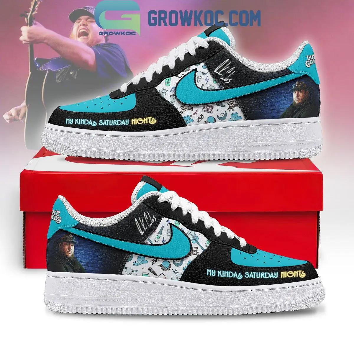 Luke Combs My Kinda Saturday Nights Air Force 1 Shoes