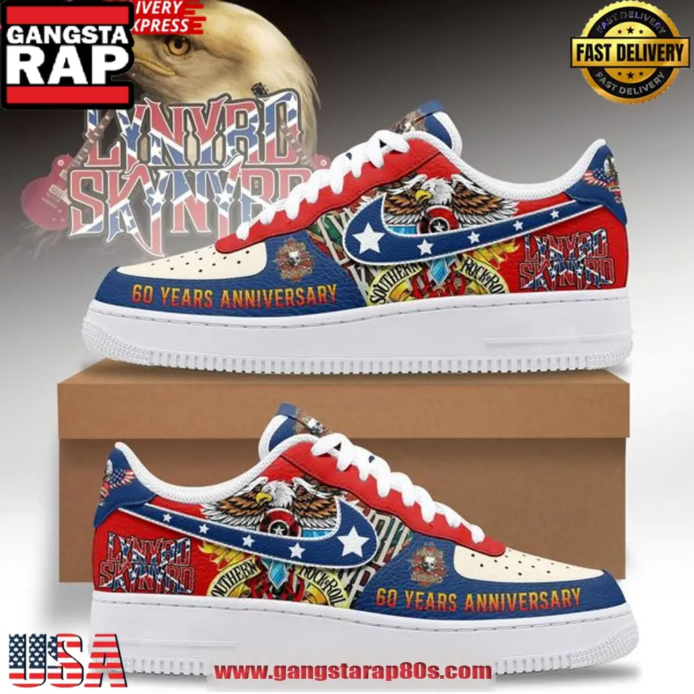 Lynyrd Skynyrd American Limited Edition Air Force 1 Sneakers Shoes Lynyrd Skynyrd American Limited Edition Air Force 1 Sneakers Shoes - Image 1