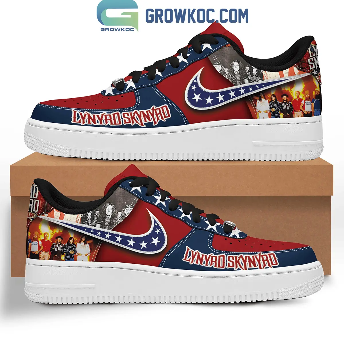 Lynyrd Skynyrd Gimme Three Steps Air Force 1 Shoes