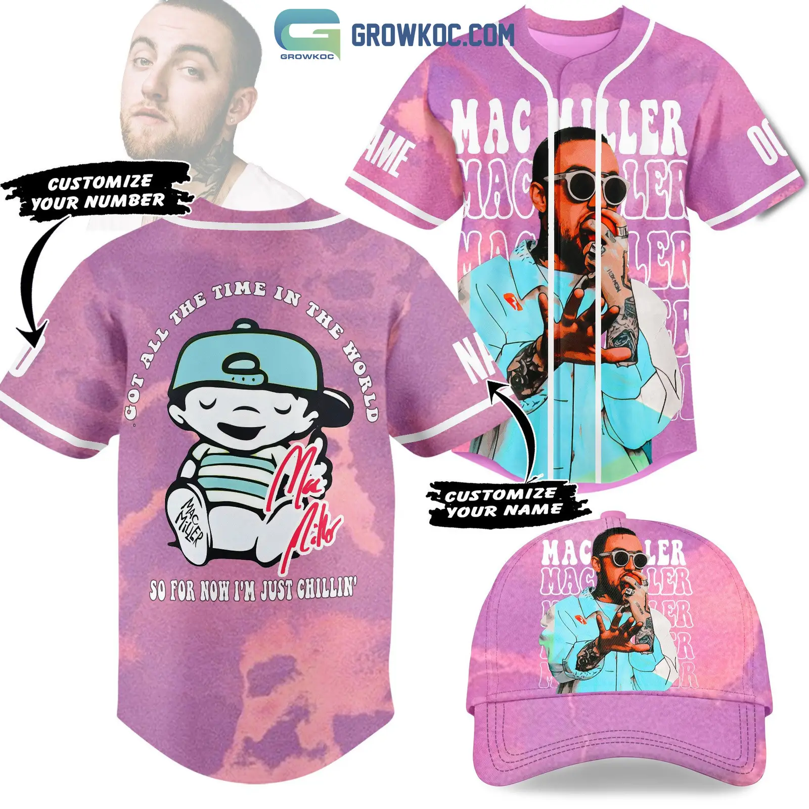 Mac Miller Got All The Time In The World Personalized Baseball Jersey
