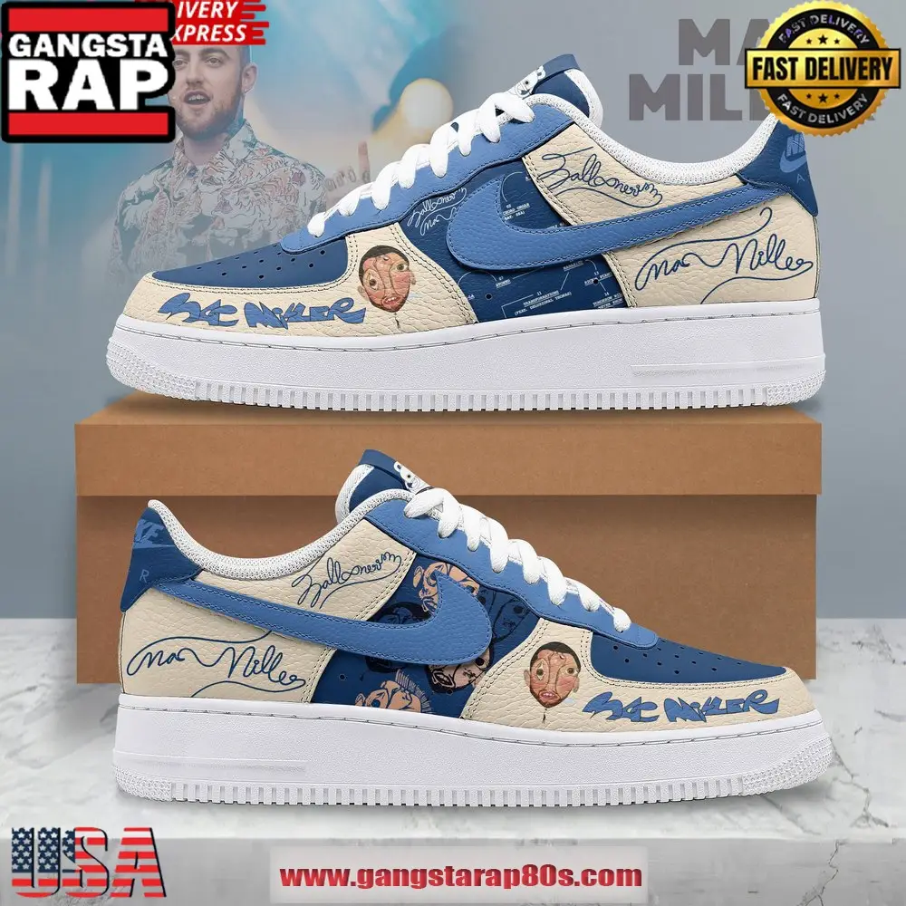 Mac Miller Limited Edition Air Force 1 Running Sneakers Shoes