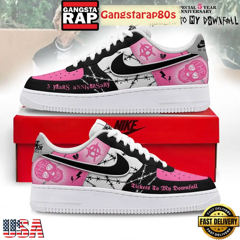Machine Gun Kelly 5 Years Anniversary Tour 2025 Nike Air Force 1 Sneakers Shoes