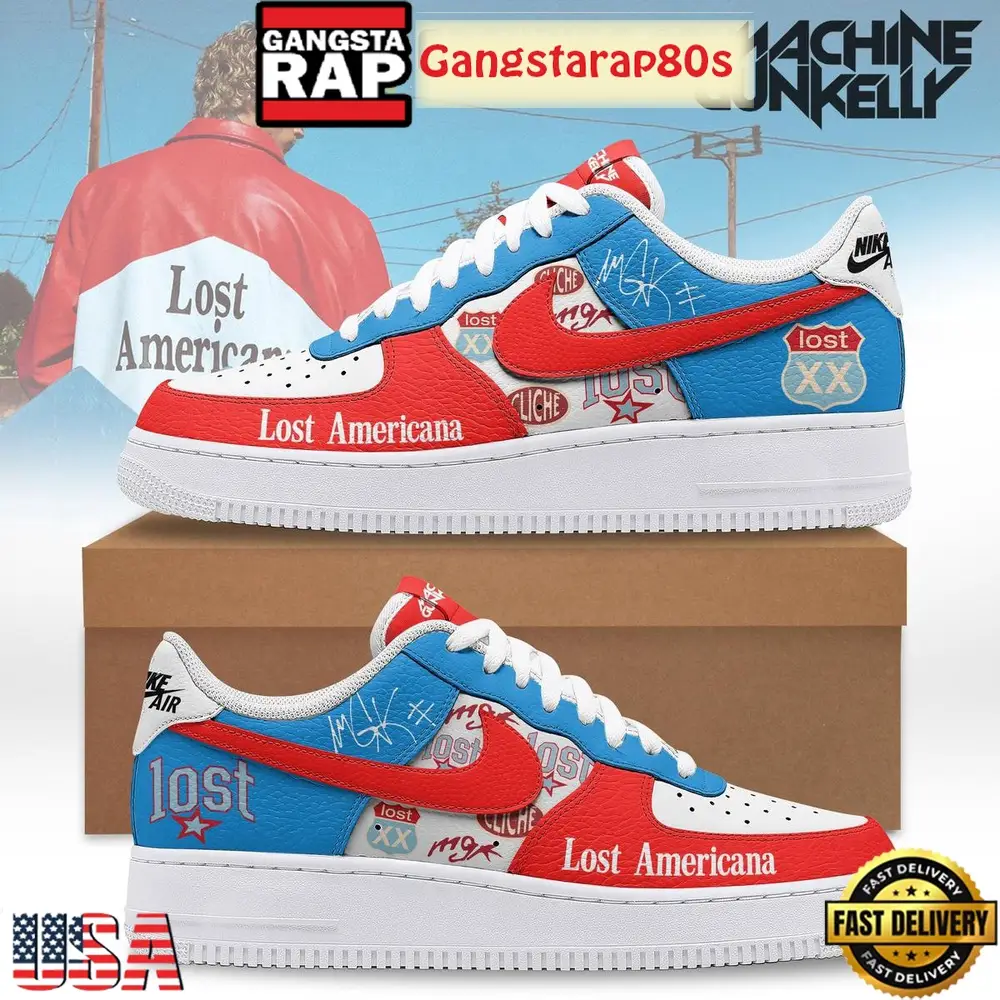 Machine Gun Kelly Lost Americana Limited Edition Air Force 1 Sneakers Shoes