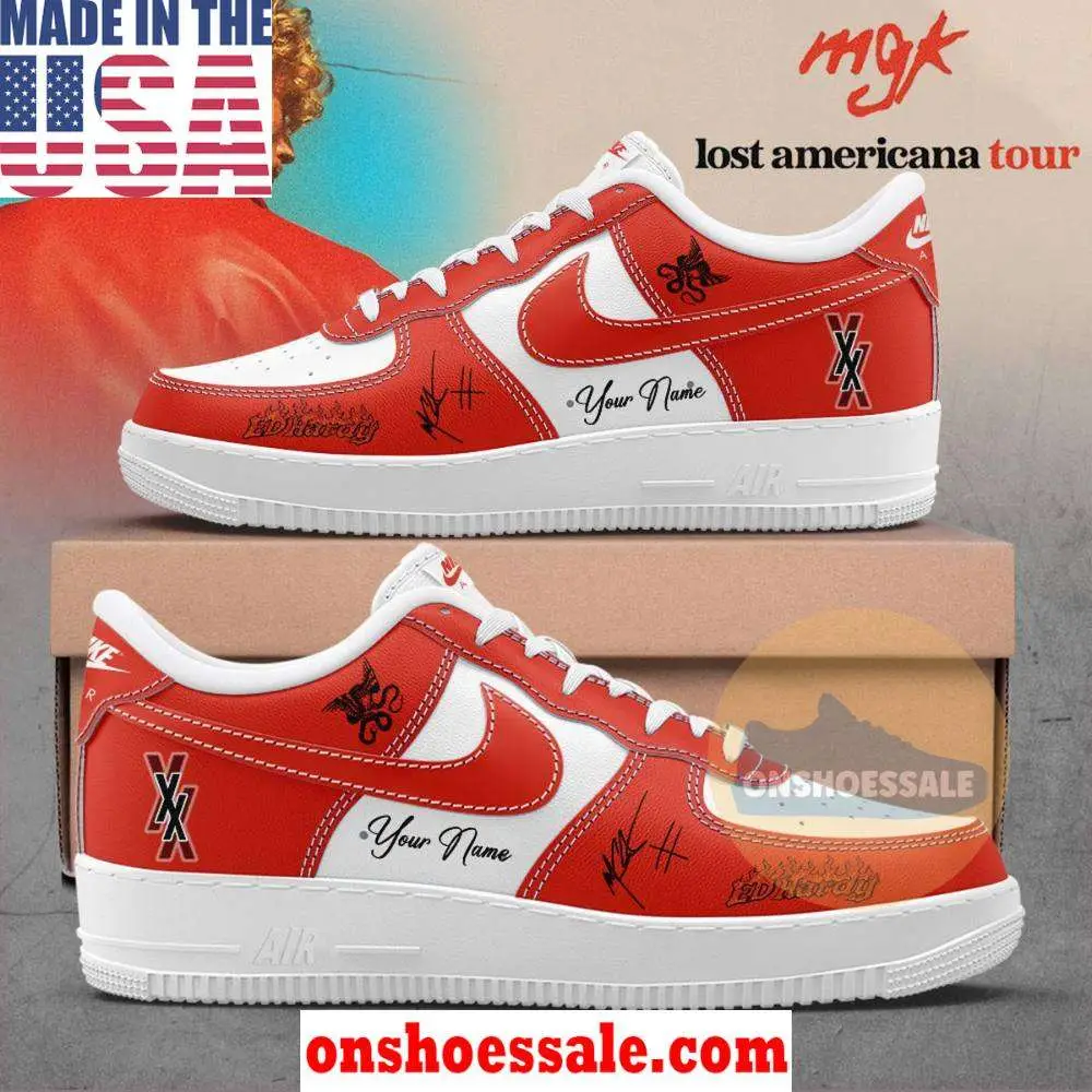 Machine Gun Kelly Lost Americana Tour 2026 Air Force 1 Shoes, Gift For Fans - Best Gift Shoes Machine Gun Kelly Lost Americana Tour 2026 Air Force 1 Shoes, Gift For Fans - Best Gift Shoes - Image 1