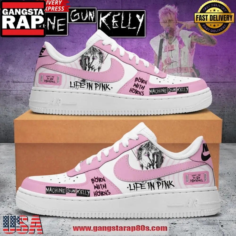 Machine Gun Kelly Tour Special Edition Air Force 1 Running Sneakers Shoes Machine Gun Kelly Tour Special Edition Air Force 1 Running Sneakers Shoes - Image 1