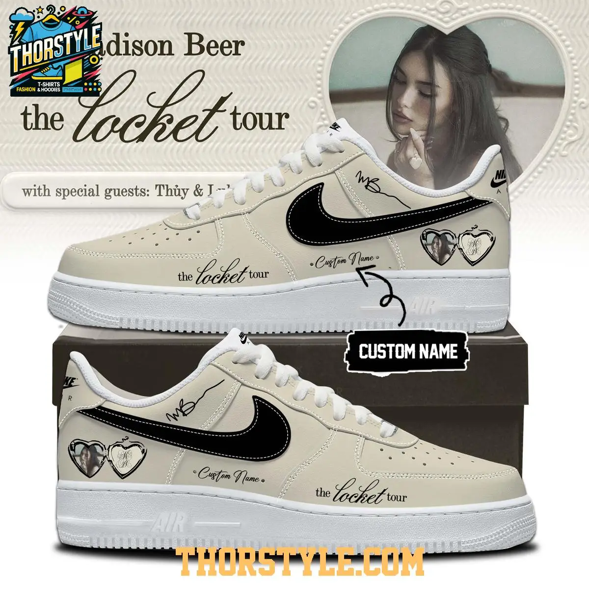 Madison Beer The Locket Tour 2026 Personalized Air Force 1 Shoes