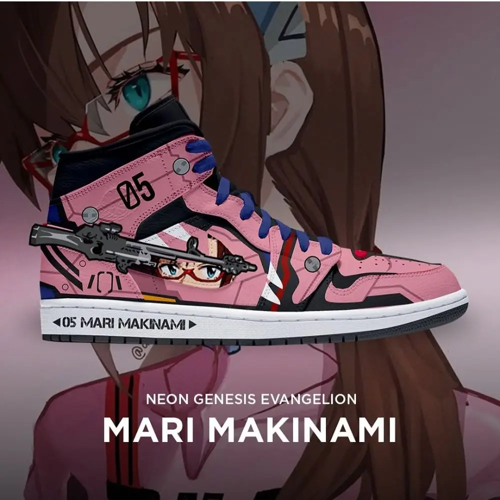 Mari Makinami Neon Genesis Evangelion High Top Shoes
