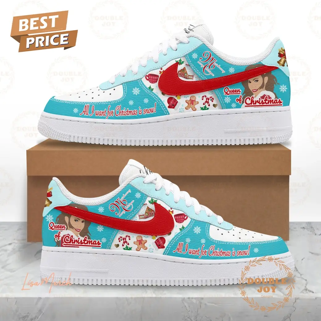 Mariah Carey Queen Of Christmas All I Want For Christmas Is Now! Air Force 1 Sneakers Mariah Carey Queen Of Christmas All I Want For Christmas Is Now! Air Force 1 Sneakers - Image 1