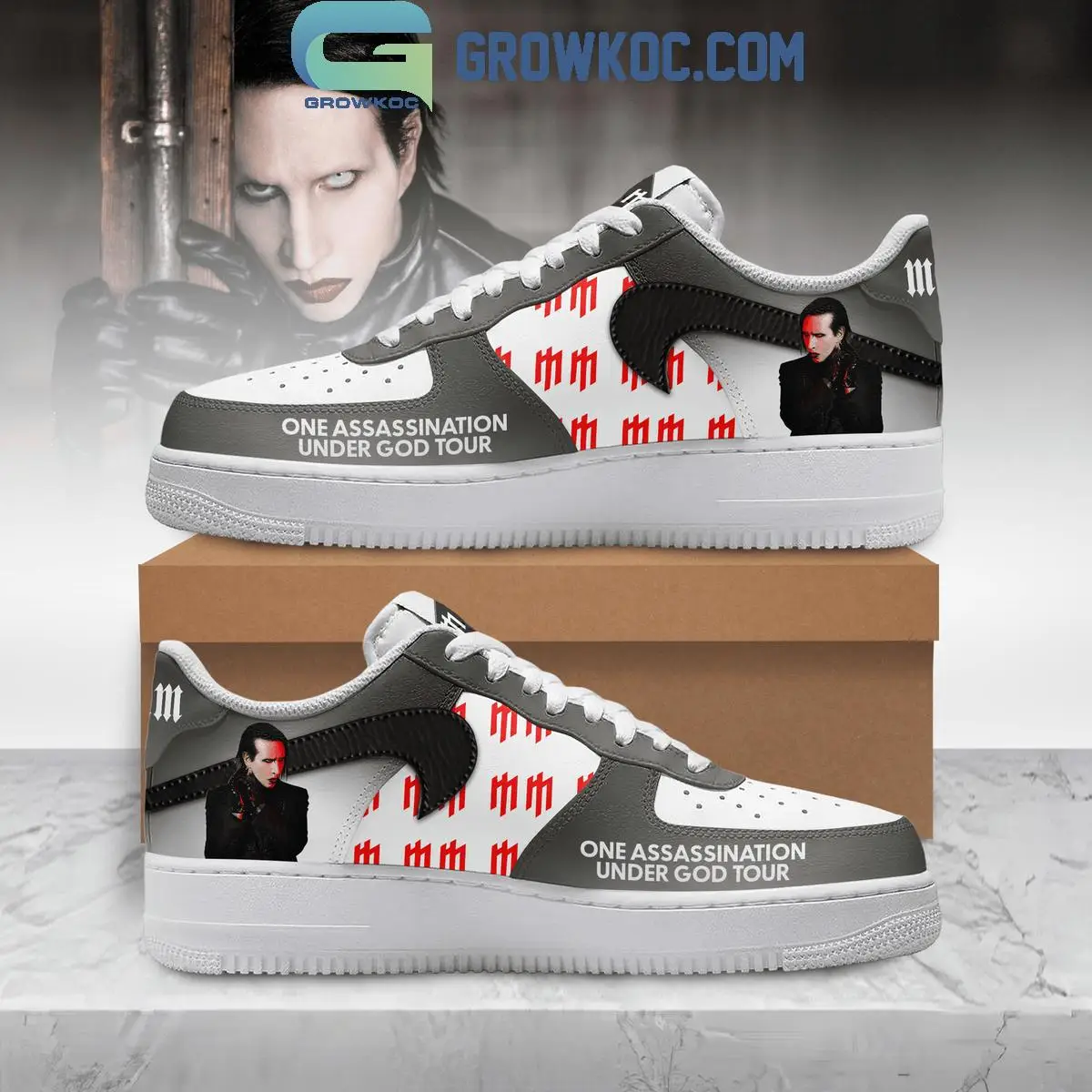 Marilyn Manson One Assassination Under God Tour Air Force 1 Shoes