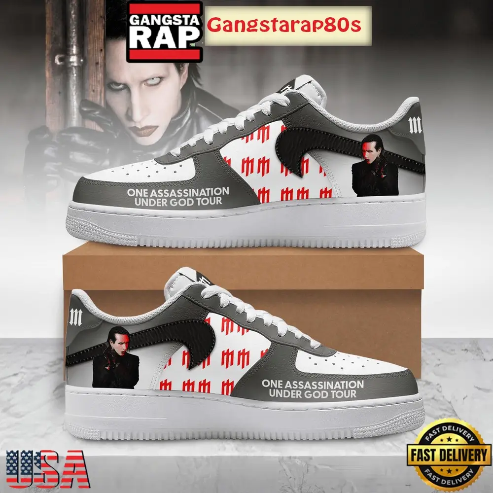 Marilyn Manson One Assassination Under God Tour Special Edition Air Force 1 Shoes Running Sneakers