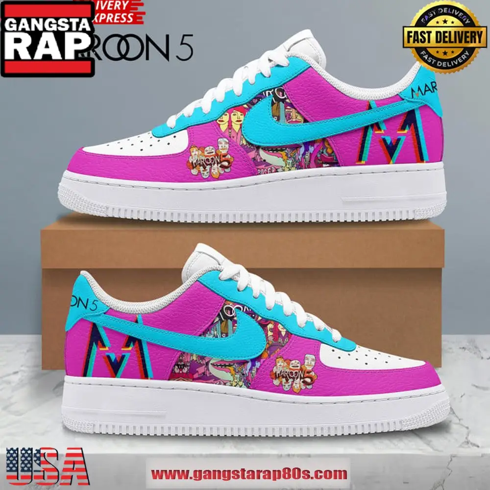 Maroon 5 M5LV The Residency New Design Air Force 1 Sneakers Shoes