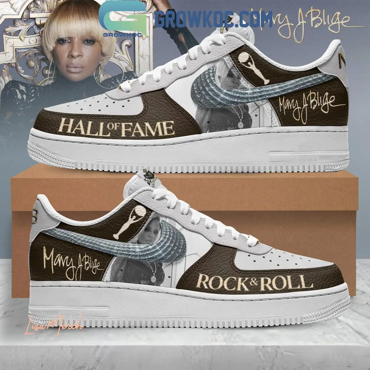 Mary J Blige Rock And Roll Hall Of Fame Introduction 2024 Air Force 1 Shoes Mary J Blige Rock And Roll Hall Of Fame Introduction 2024 Air Force 1 Shoes - Image 1
