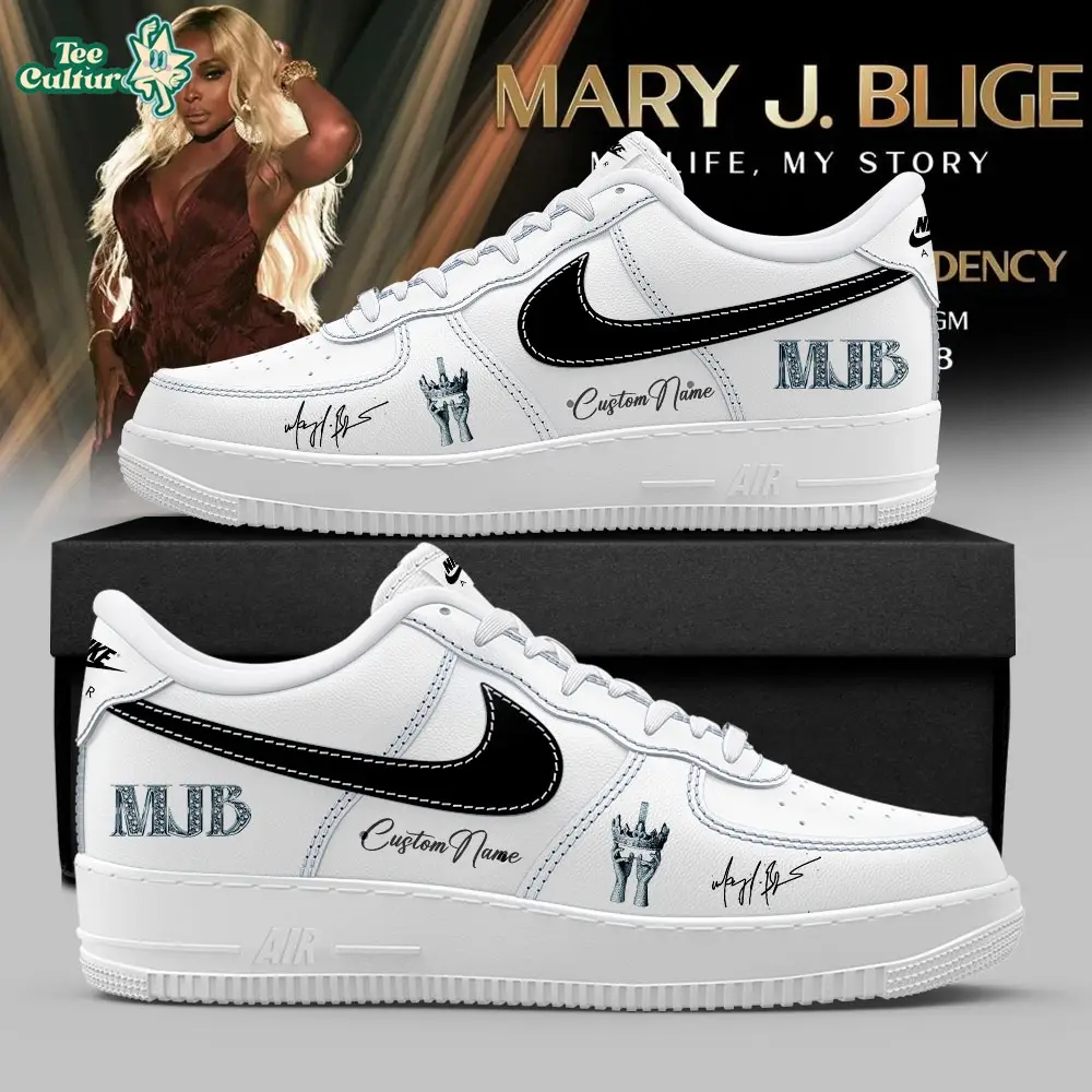 Mary J. Blige Las Vegas Residency Tour 2026 Signature Custom Name White Shoes AF V2