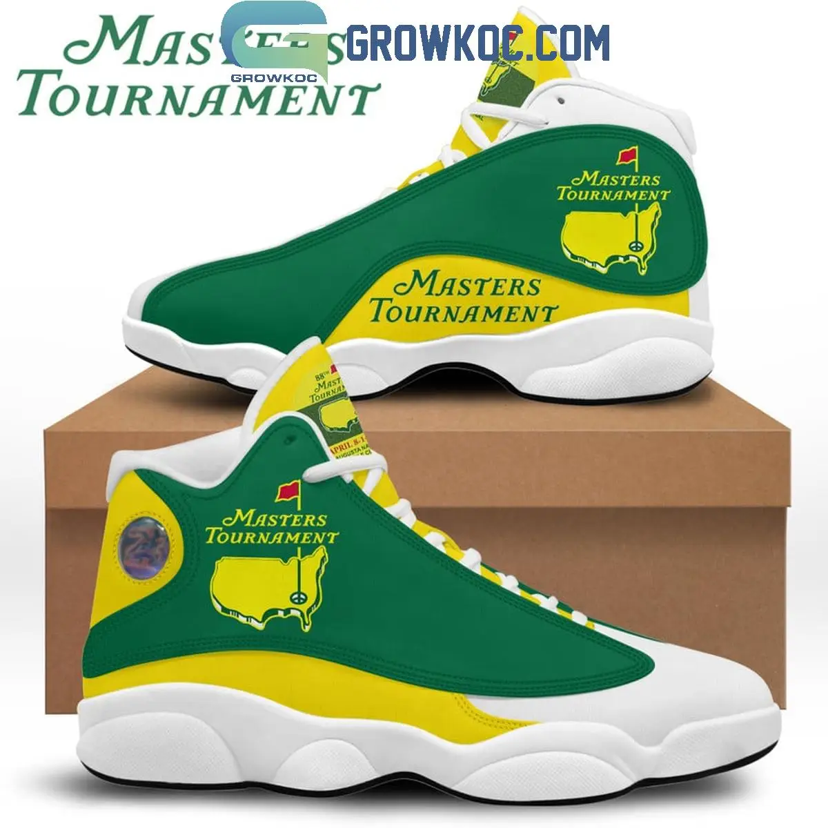 Master Tournament Golf Lovers Fan White Design Air Jordan 13 Shoes