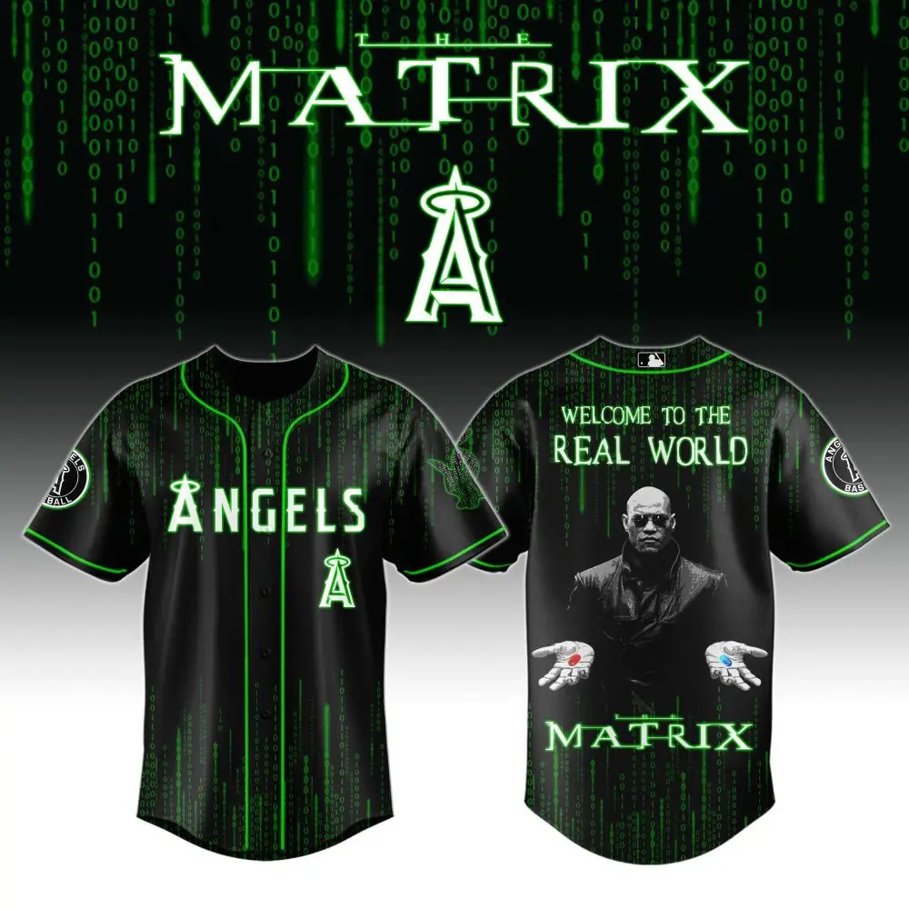 Matrix-Inspired Angels Jersey - Unique Cyber Design, Perfect For Fans!