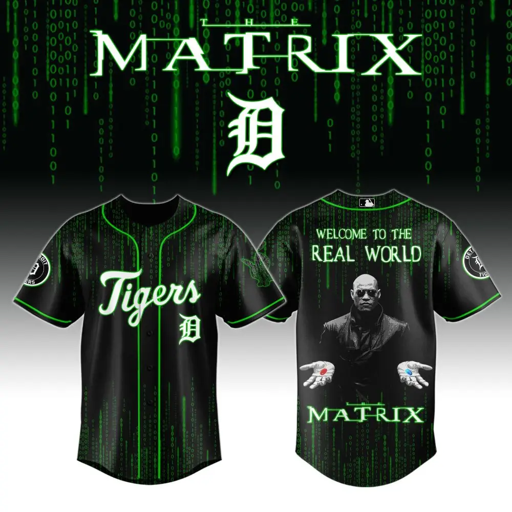 Matrix-Inspired Baseball Jersey - Tigers Design, Premium Quality, Unique Style