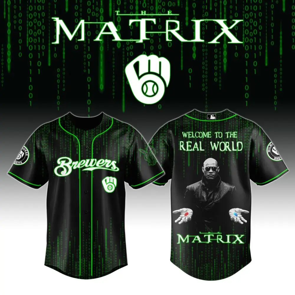 Matrix-Inspired Brewers Jersey - Limited Edition Futuristic Design For Fans