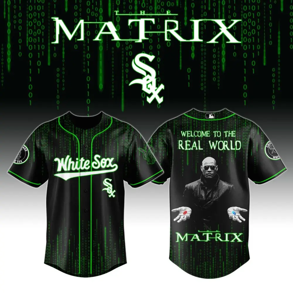 Matrix-Inspired White Sox Jersey - Unique Design For Fans , Limited Edition