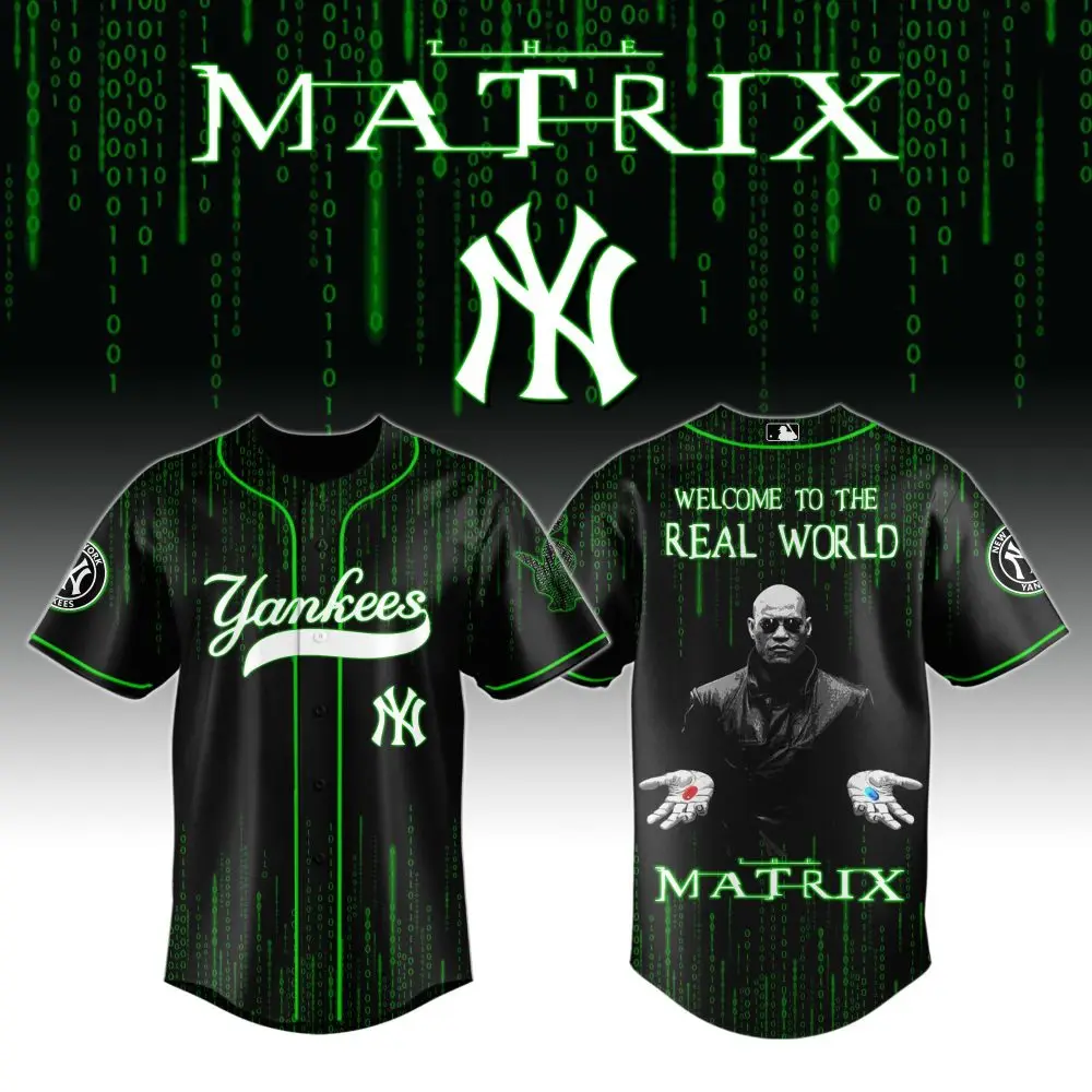 Matrix-Inspired Yankees Jersey - Limited Edition , Embrace The Real World Style!