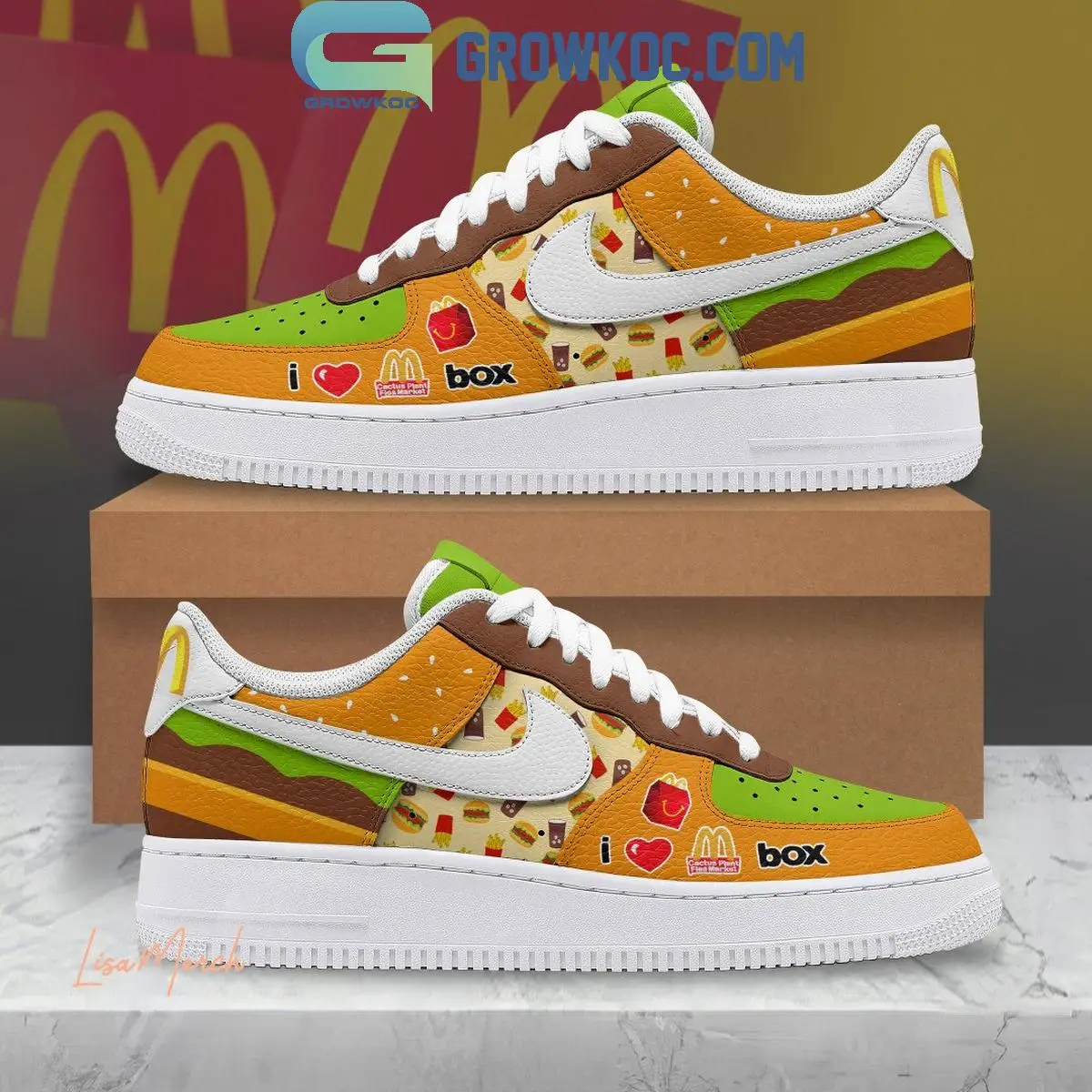 McDonald's I Love Mac Box Big Mac With Cheese Air Force 1 Shoes