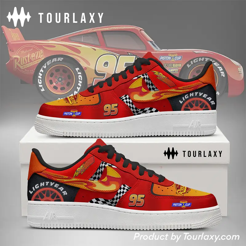 Mcqueen V2 Lightning Mcqueen Air Force 1 Shoes 