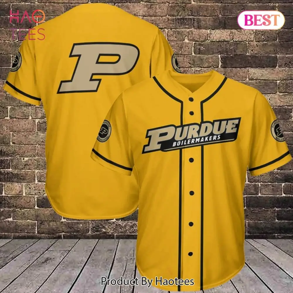 Men'S Purdue Boilermakers Baseball Jersey – Premium Yellow Team Apparel For Fans