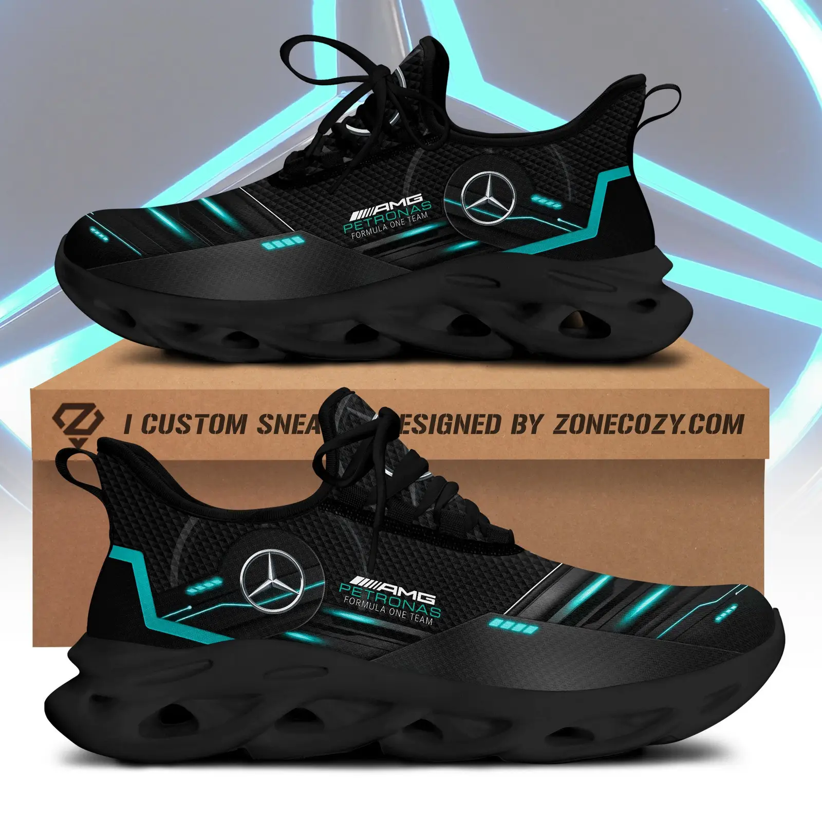 Mercedes 100th Anniversary 1926-2026 Sneaker Mercedes AMG Petronas Shoes Gift For Men