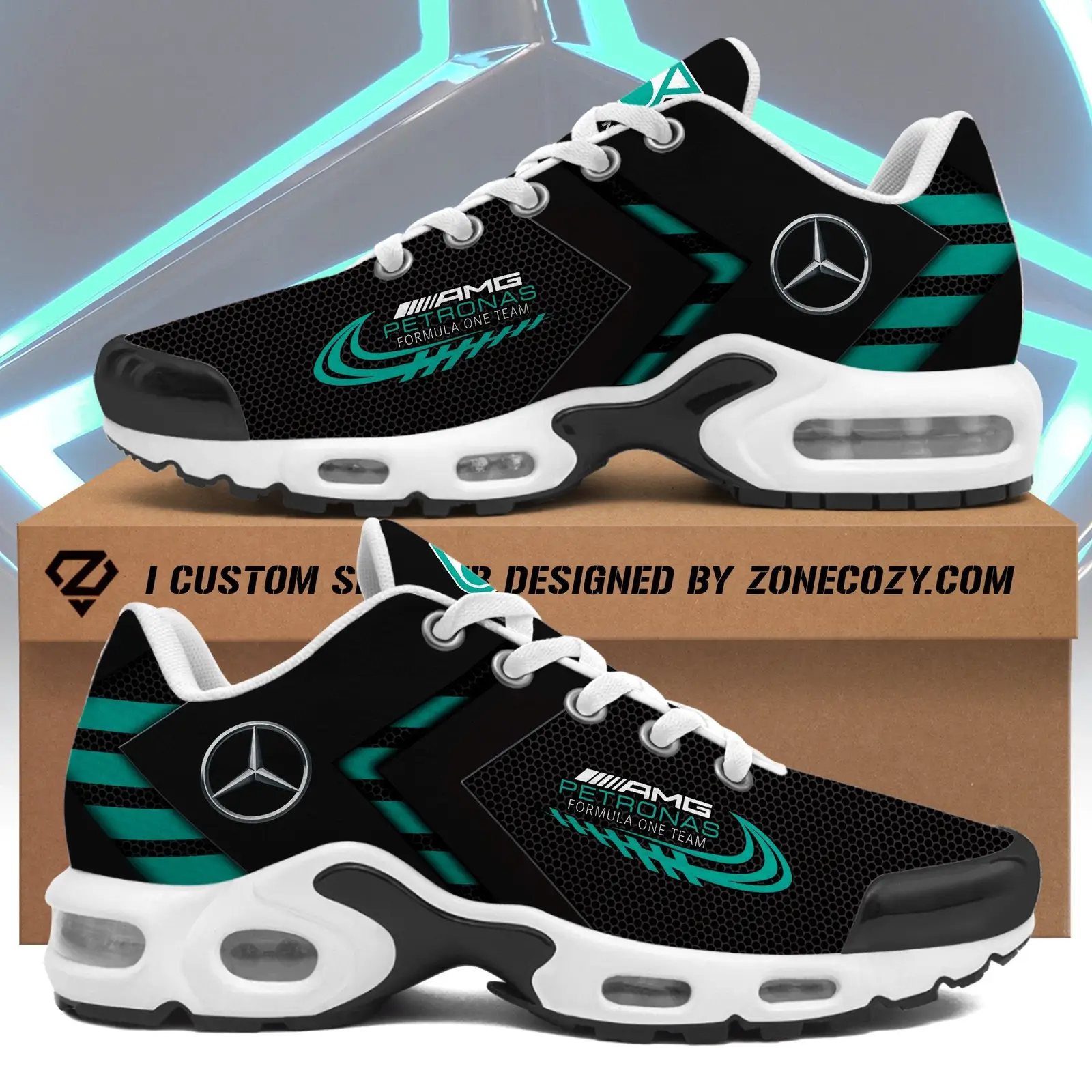 Mercedes 100th Anniversary Airmax Cushion Sneaker Mercedes Shoes Adult Son Gift