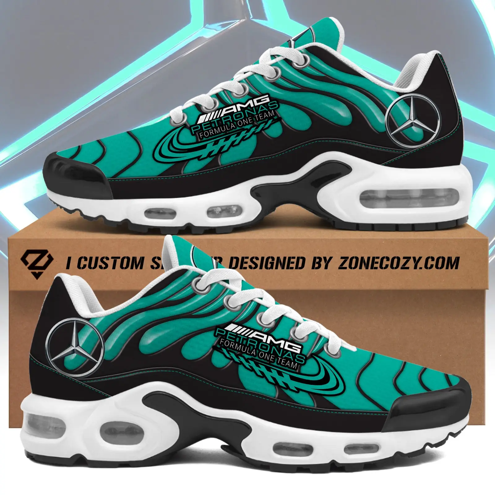 Mercedes 100th Anniversary Airmax Cushion Sneaker Mercedes Shoes Gift Ideas For Boyfriend