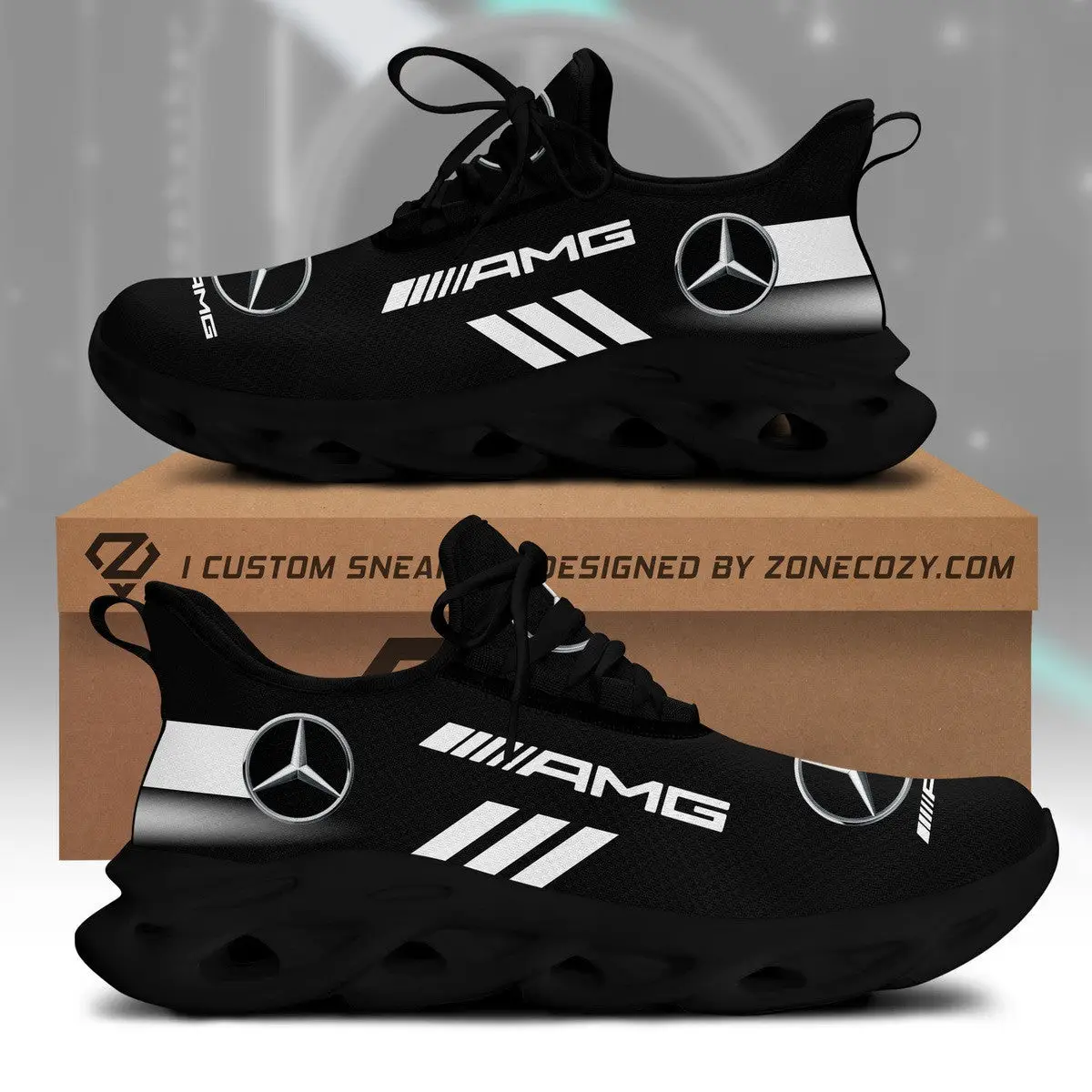 Mercedes 100th Anniversary Sneaker Mercedes-Benz Logo Shoes Gift Ideas For AMG Car Lovers