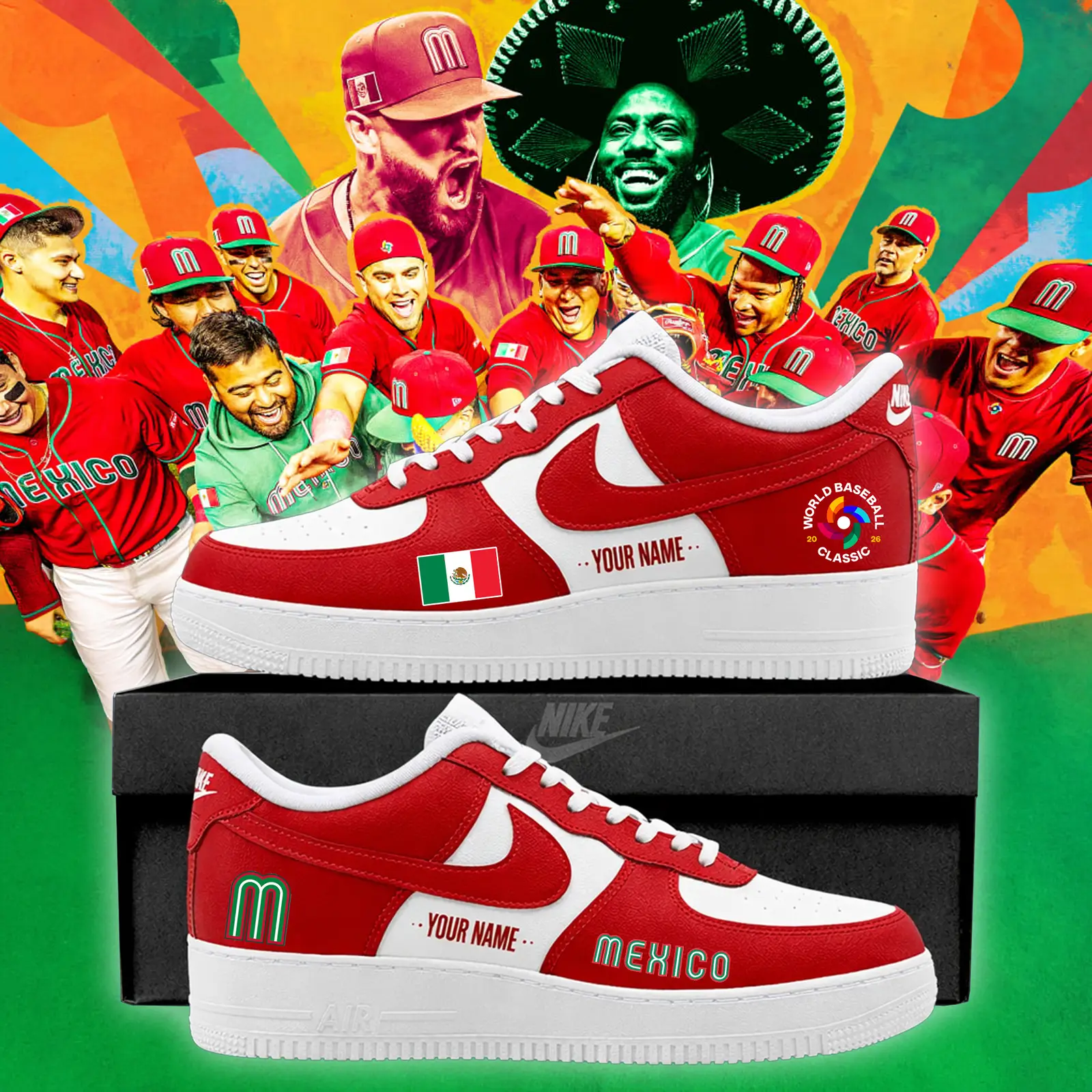 Mexico Baseball 2026 World Baseball Air Force 1 Classic Limited Edition | AK75