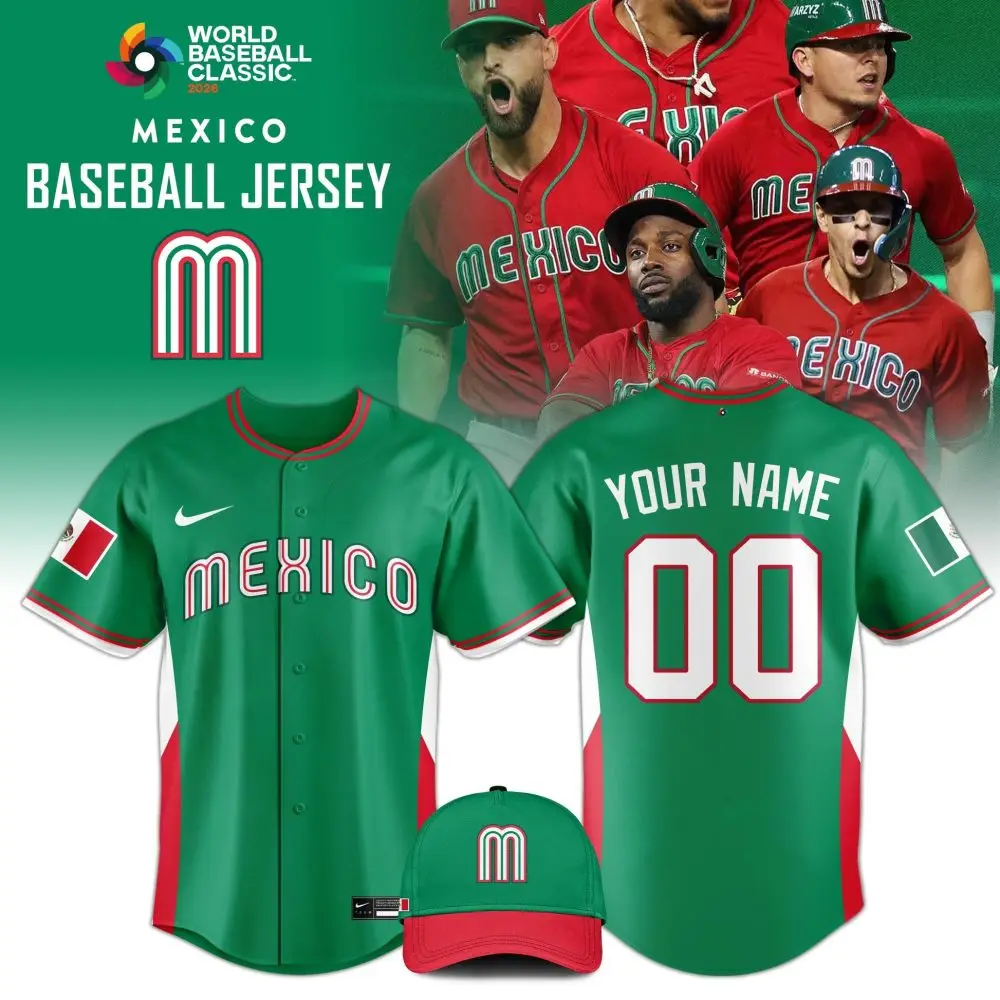 Mexico Baseball 2026 World Baseball Classic Jersey Limited Edition Green (Jersey Only)
