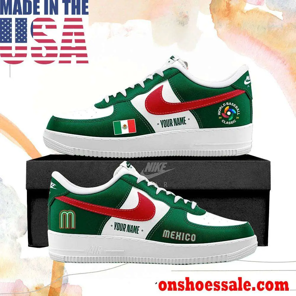 Mexico World Baseball Classic 2026 Nike Air Force 1 Sneakers, Gift For Fans - Best Gift Shoes