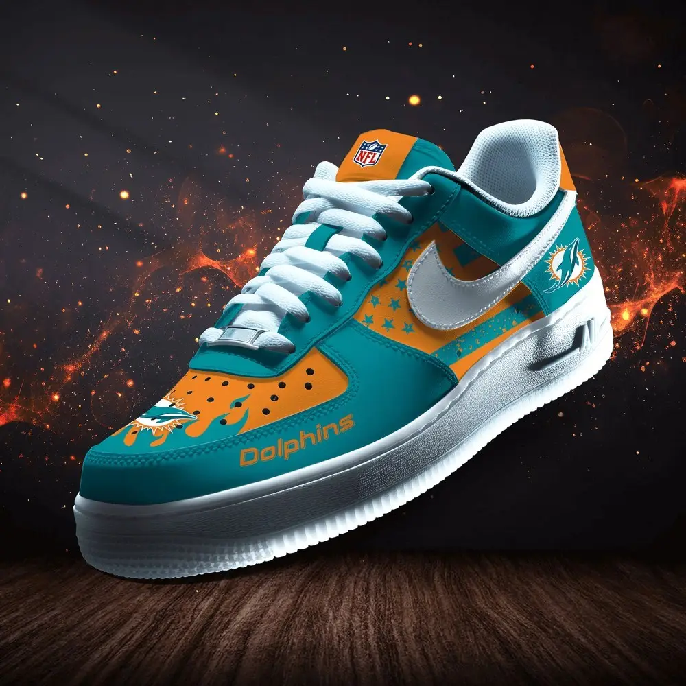 Miami Dolphins Personalized Version 6 AF1 Shoes