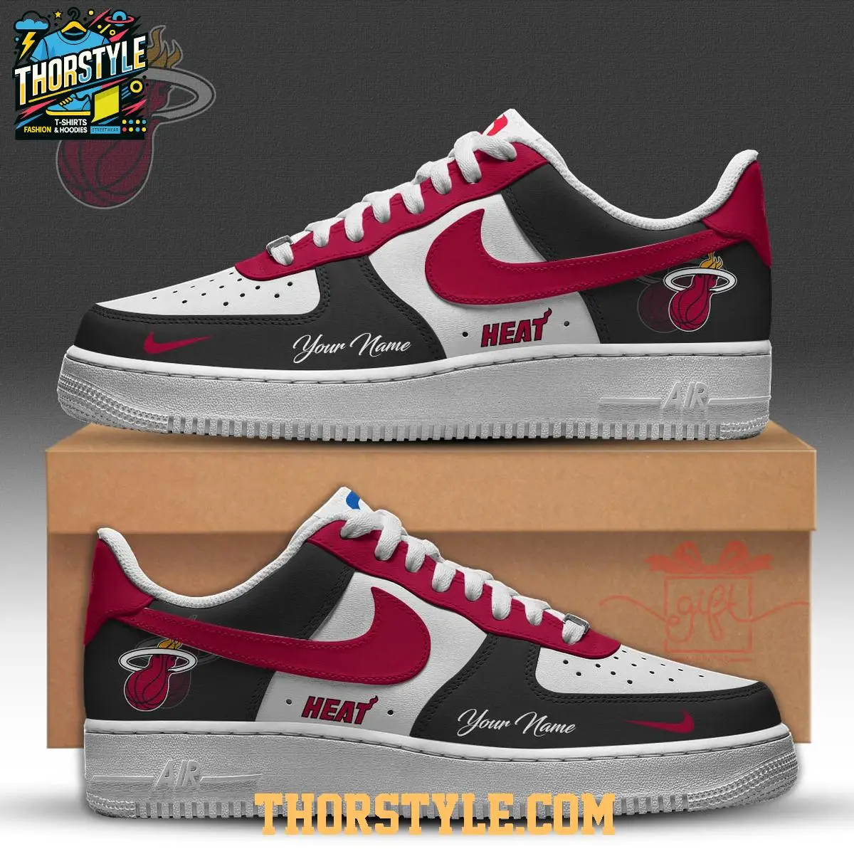 Miami Heat 2025 NBA Championship Personalized Air Force 1 Shoes