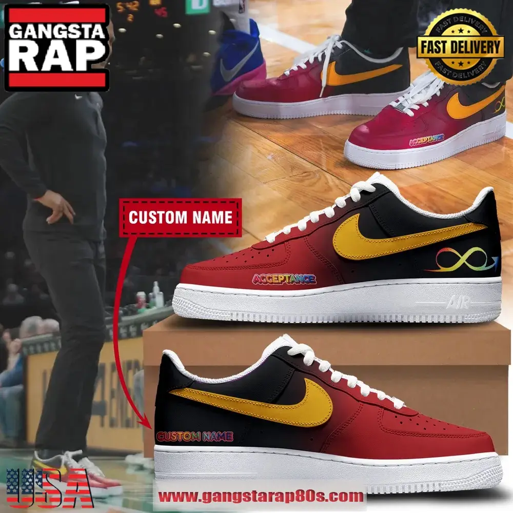 Miami Heat x To The Max Foundation Air Force 1 Running Sneakers Shoes