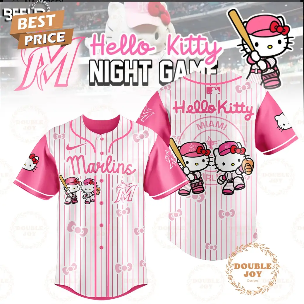Miami Marlins 2025 Hello Kitty Night Game Limited Edition Baseball Jersey