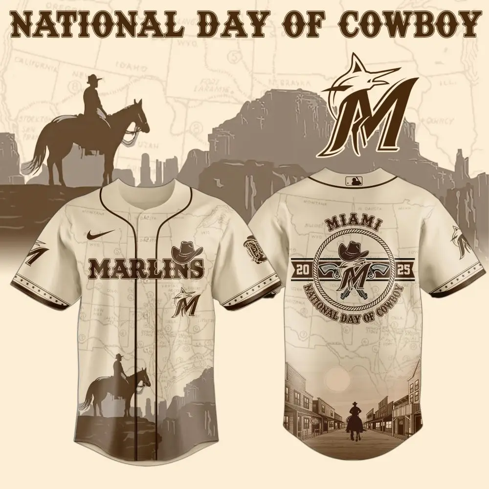 Miami Marlins Cowboy Day Jersey - Limited Edition Western Style Baseball Shirt
