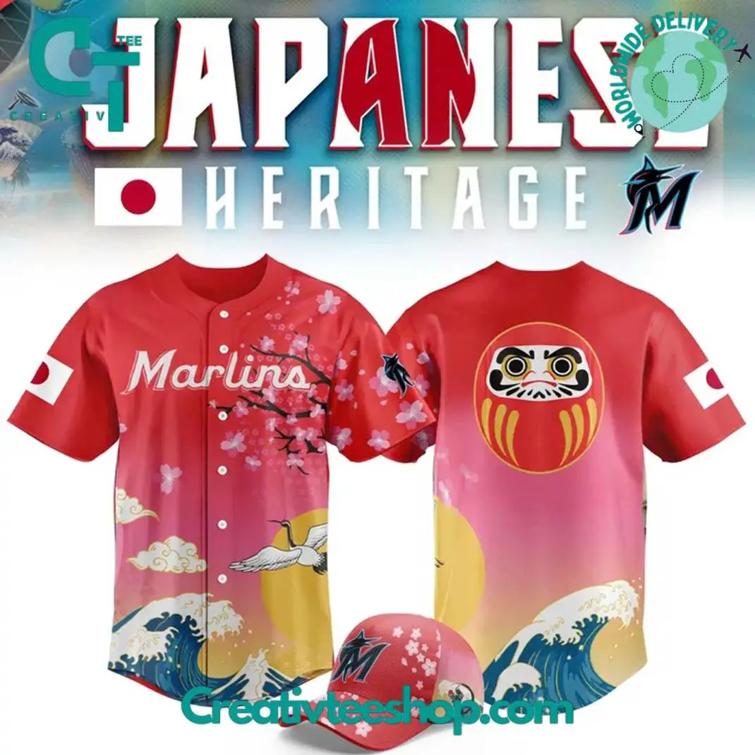 Miami Marlins X Japanese Heritage Special Baseball Jersey