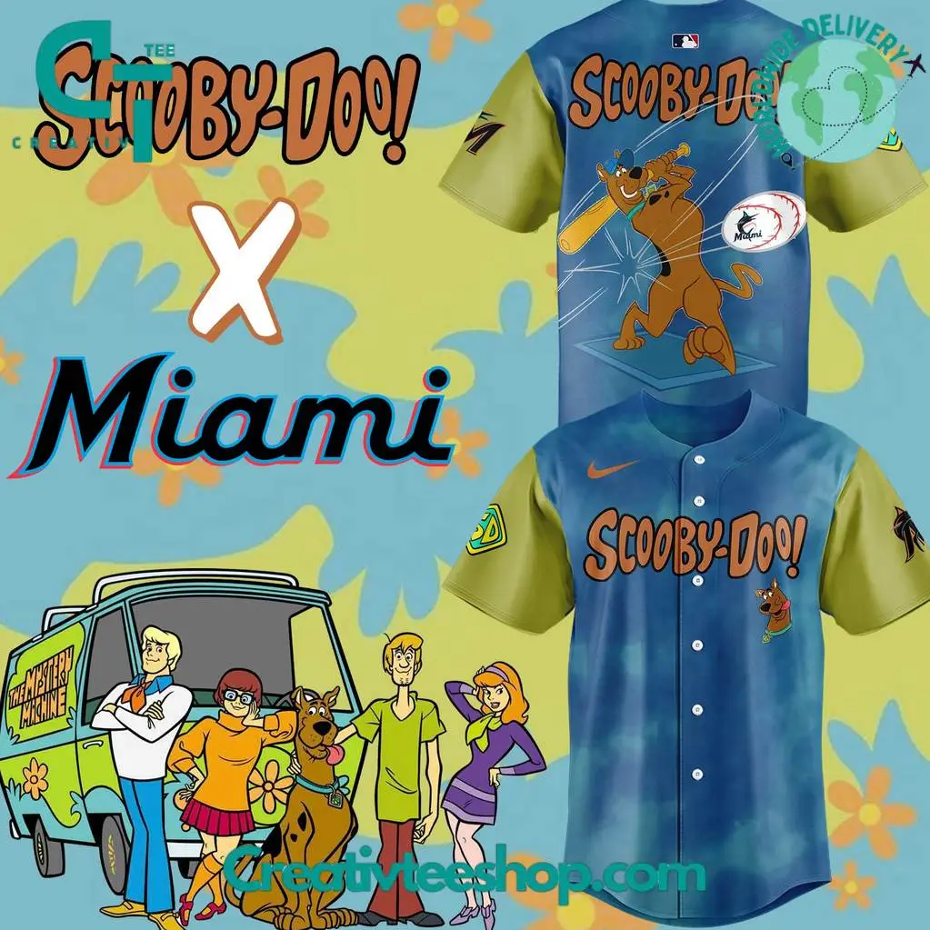 Miami Marlins X Scooby Doo Night Special Baseball Jersey