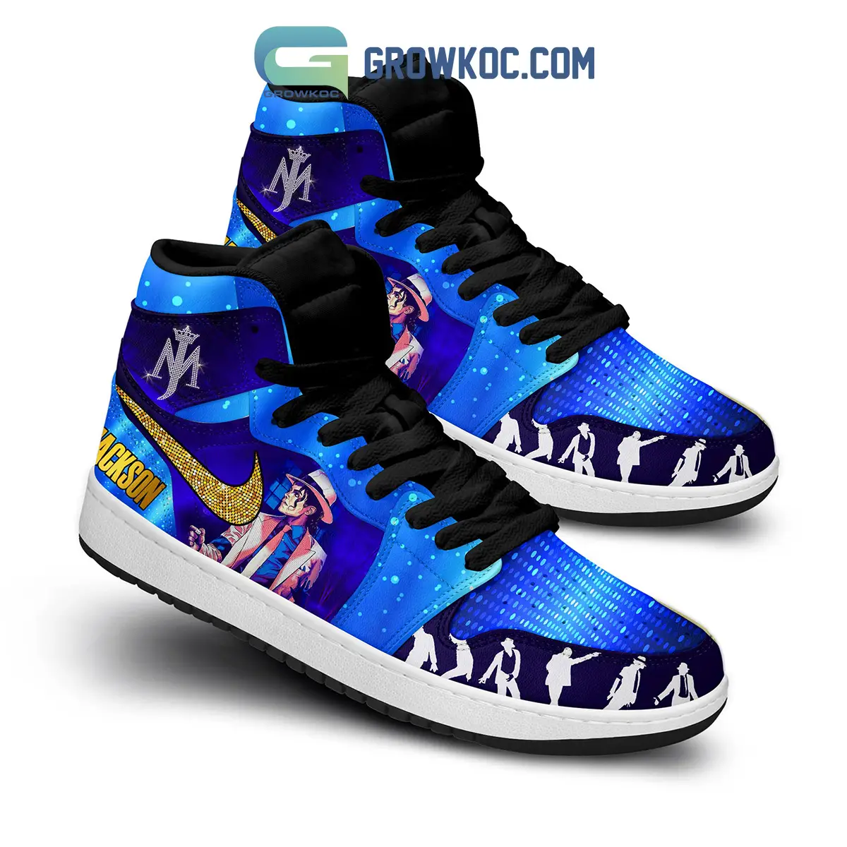 Michael Jackson Moonwalk Dance Air Jordan 1 Shoes Michael Jackson Moonwalk Dance Air Jordan 1 Shoes - Image 1