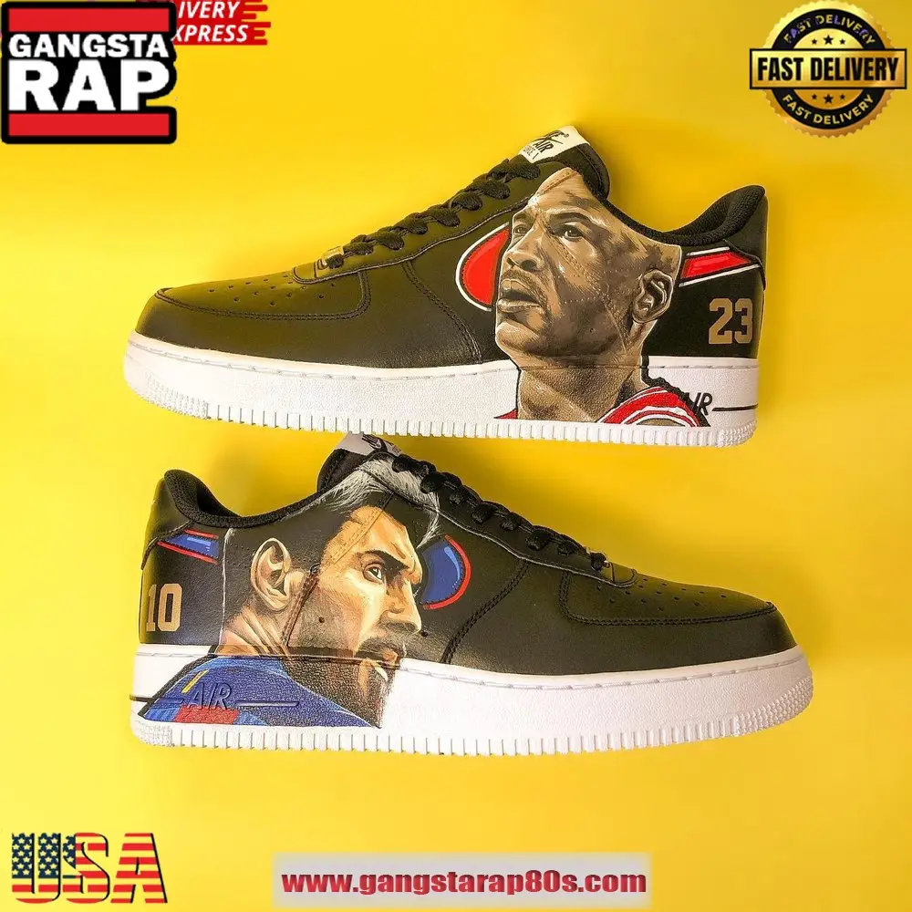 Michael Jordan x Lionel Messi Special Edition Air Force 1 Running Sneakers Shoes