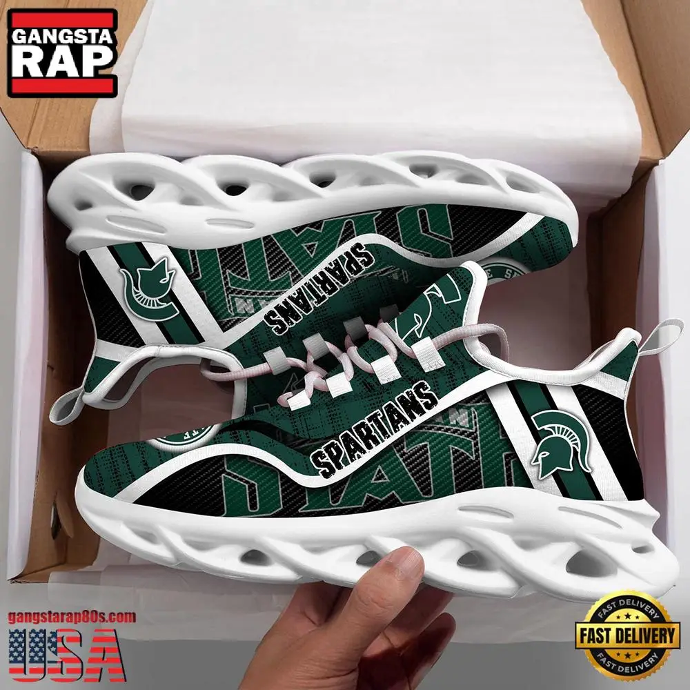 Michigan State Spartans NCAA Clunky New Design Max Soul Shoes, Running Sneakers