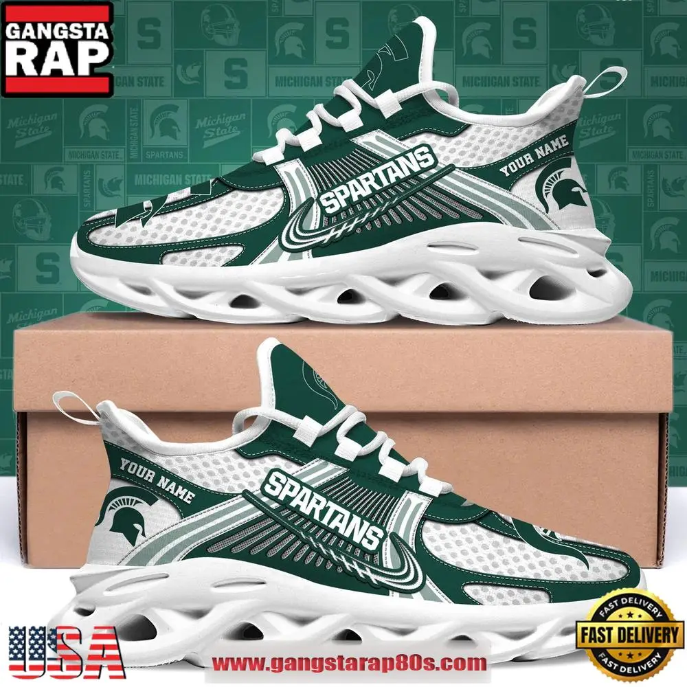 Michigan State Spartans Personalized Clunky Sneaker Max Soul Shoes