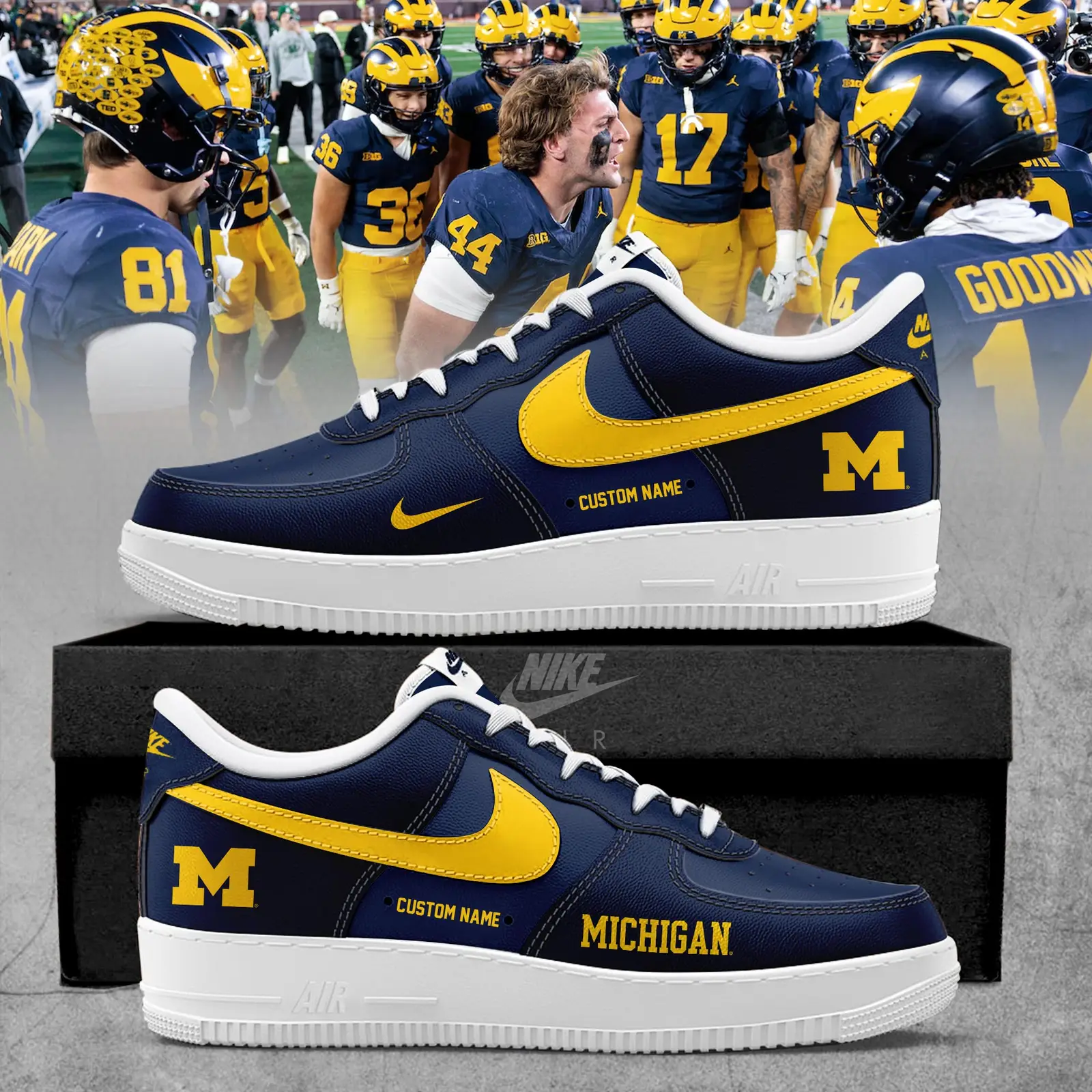 Michigan Wolverines Special Edition Air Force 1 Sneakers