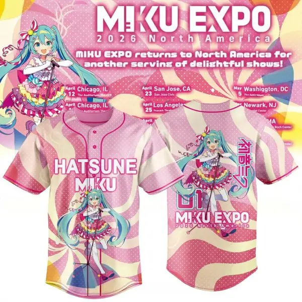 Miku Expo 2026 North America Jersey Hatsune Miku Merch Birthday Gift For Daughter